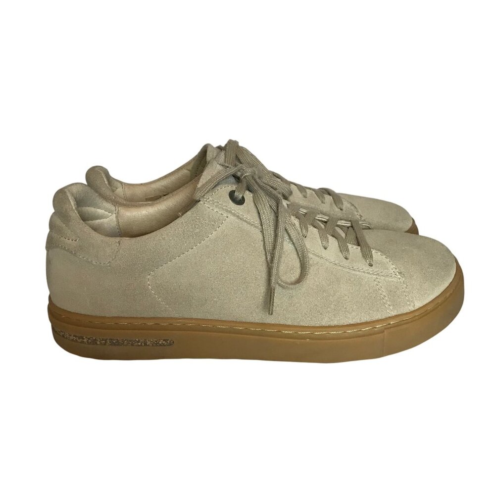 Birkenstock Womens 8-8.5/39 Beige Suede Lace-Up Sneakers Portugal